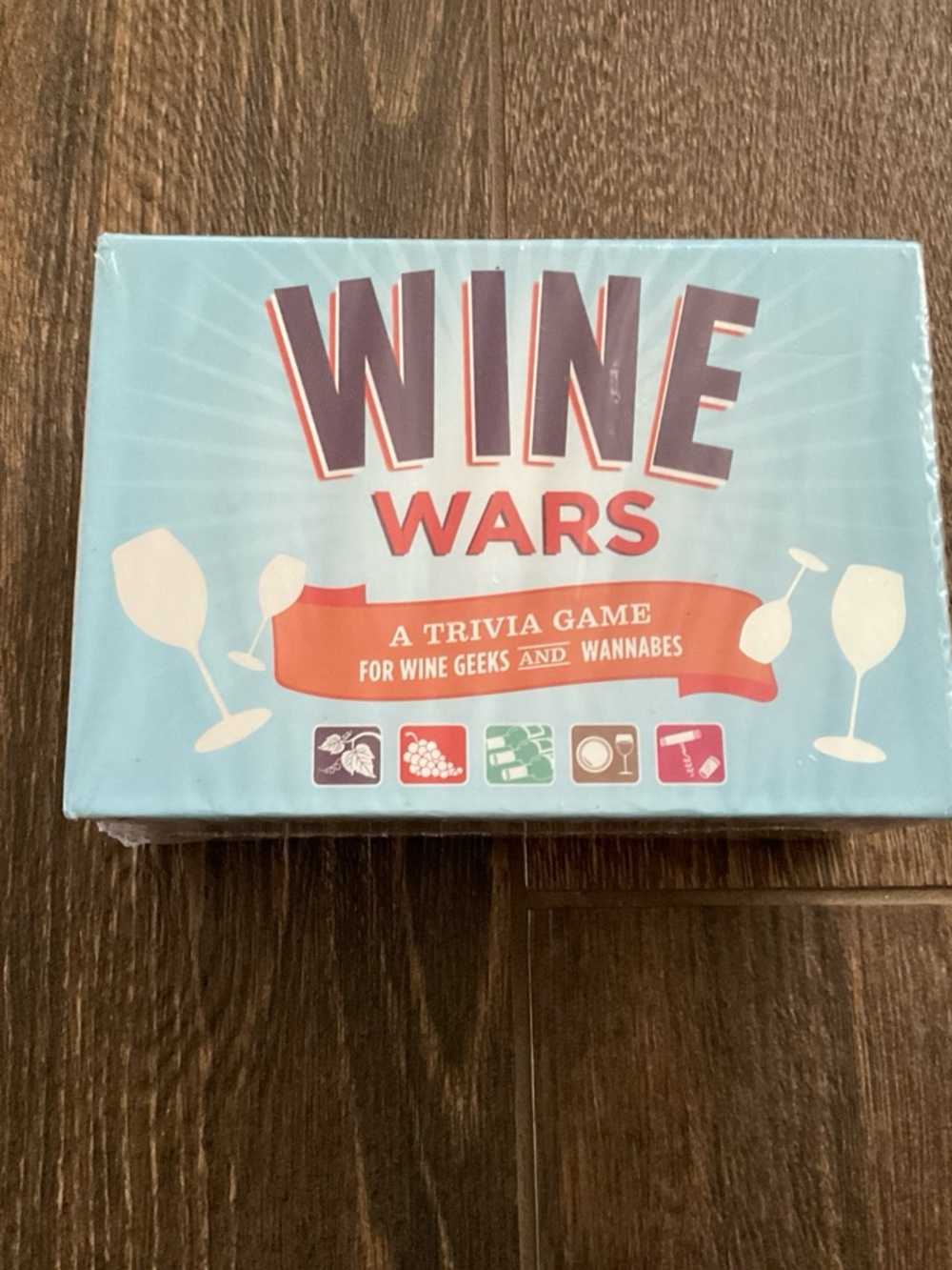 Chronicle Books Wine Wars Trivia Game - Light Blue and Red